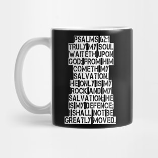 Psalm 62:1 King James Version Bible Verse Text Mug